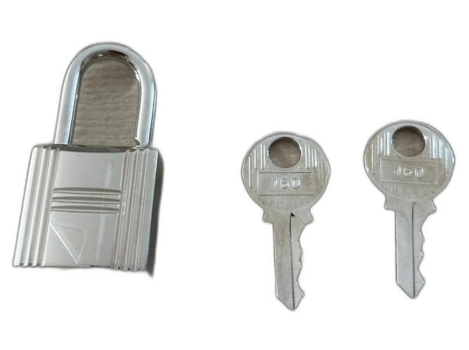 Glänzendes silbernes Stahl-Hermès-Schloss für Kelly oder Birkin Silber Hardware