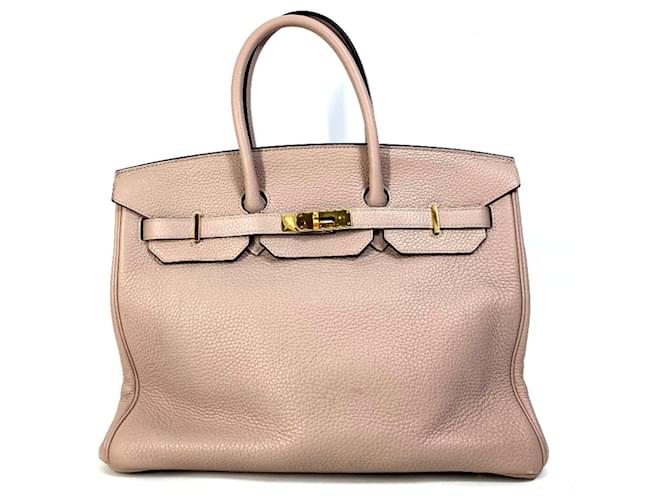 Hermès Birkin 35 Rosa Couro  ref.1429301