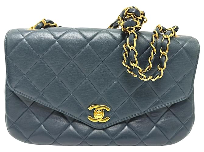 Classique Chanel Intemporel Cuir Bleu Marine  ref.1429346