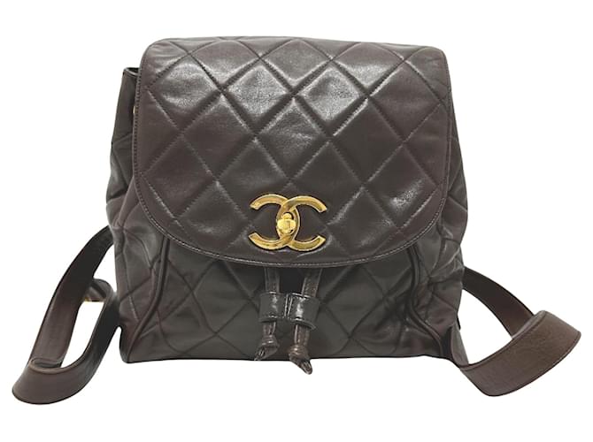 Chanel Duma Cuir Marron  ref.1429368