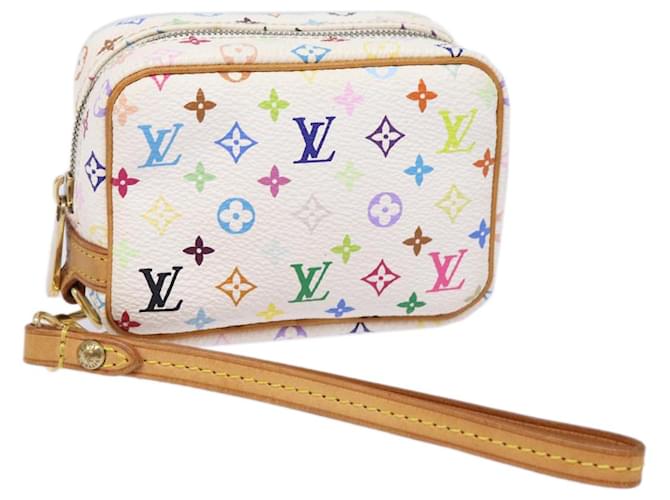 LOUIS VUITTON Monogram Multicolor Trousse Wapity Pouch White M58033 Auth 77844  ref.1429482