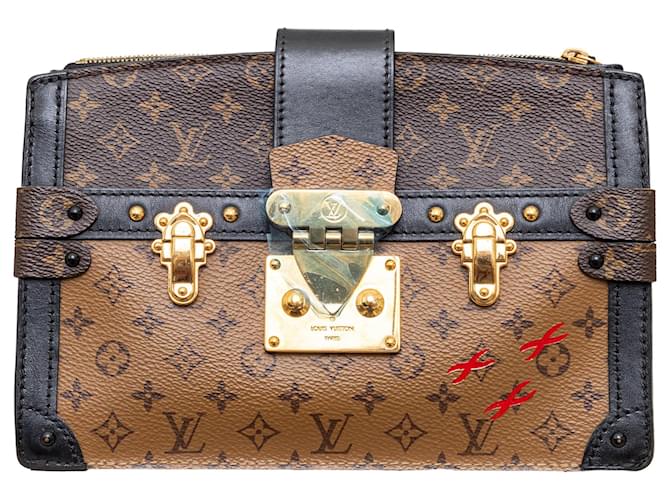 Louis Vuitton Reverse Monogram Trunk Clutch Bag Brown  ref.1429508