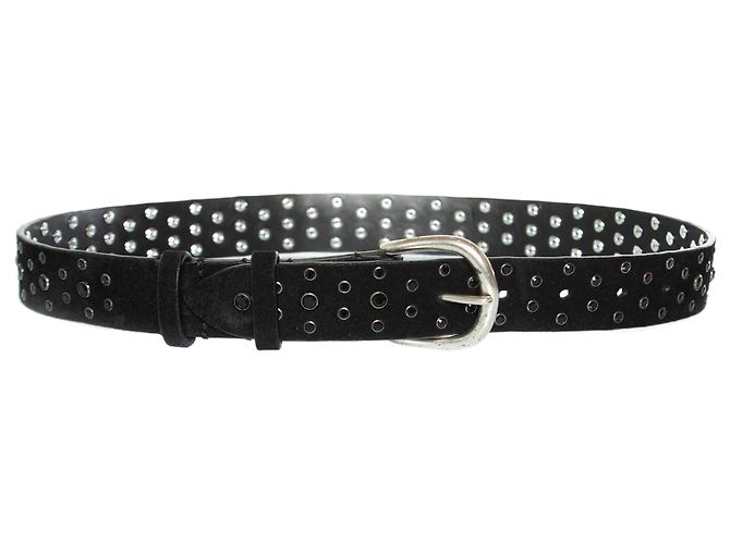 Isabel Marant, Black suede belt with black stones