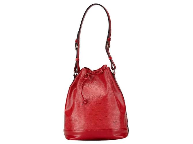 Sac à épaule en cuir Louis Vuitton Noe M44007 en très bon état Rouge  ref.1429778