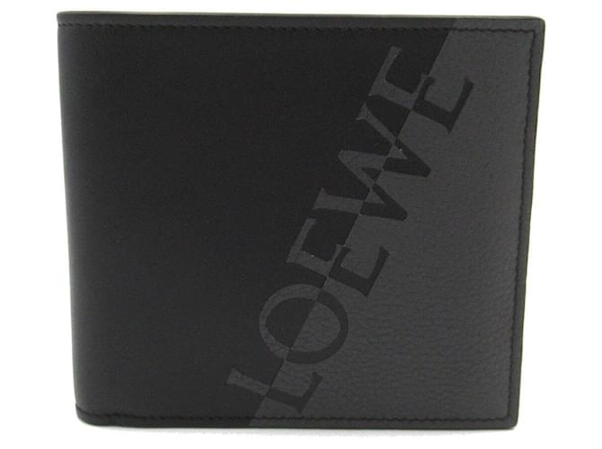 Portefeuille Loewe Logo Portefeuille en cuir court C314302X011268 en excellent état Noir  ref.1429826