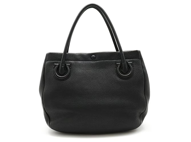 Salvatore Ferragamo Gancini Nero Pelle  ref.1429917