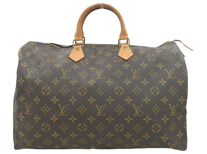 Louis Vuitton Speedy 40 Castaño Lienzo  ref.1429928