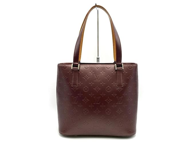 Louis Vuitton Stockton Burdeos Cuero  ref.1429948