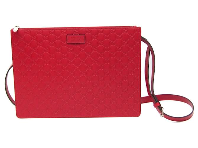 Gucci Guccissima Roja Cuero  ref.1429954