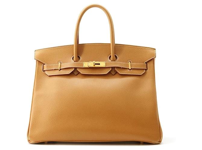 Hermès Birkin 35 Bege Couro  ref.1430006