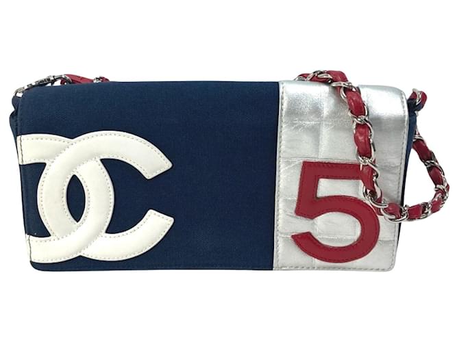 Chanel Numéro 5 Toile Bleu Marine  ref.1430025