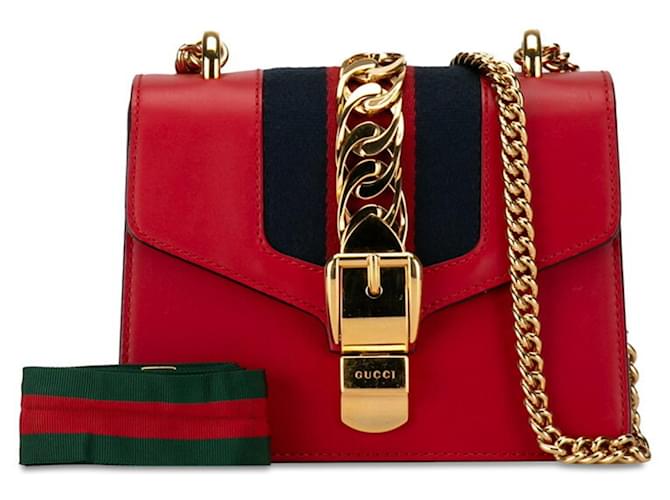 Gucci Sherry Rosso Pelle  ref.1430092