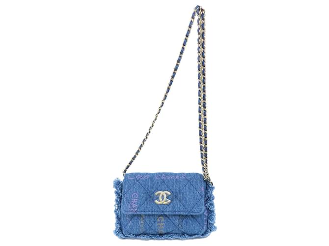 Timeless Chanel Matelassé Blue Denim  ref.1430113