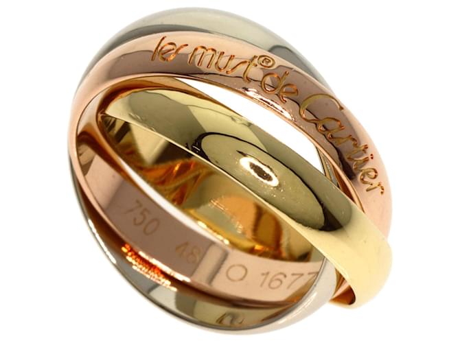 Trinity Trindade Cartier Dourado Ouro branco  ref.1430146