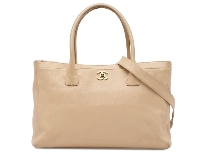 Executive Bolsa Executiva Cerf Média Marrom Chanel Bege