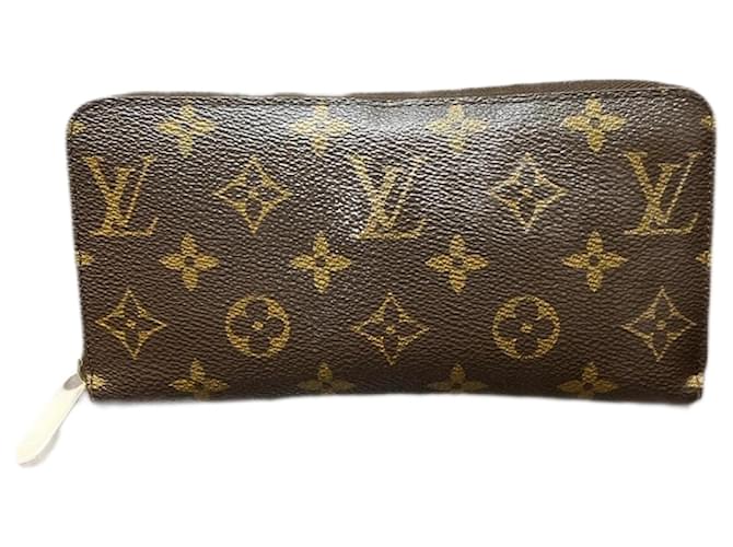 Carteira zippy Louis Vuitton Marrom Lona  ref.1430414