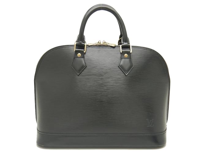 Louis Vuitton Alma Negro Cuero  ref.1430453