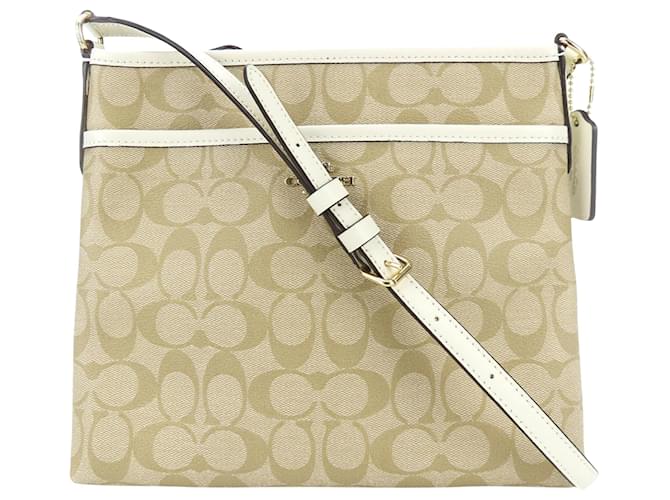 Coach Signature de l'entraîneur Toile Beige  ref.1430461