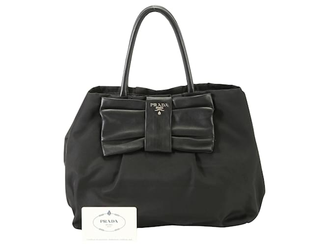 Tote Prada Tessuto Schwarz Synthetisch  ref.1430485