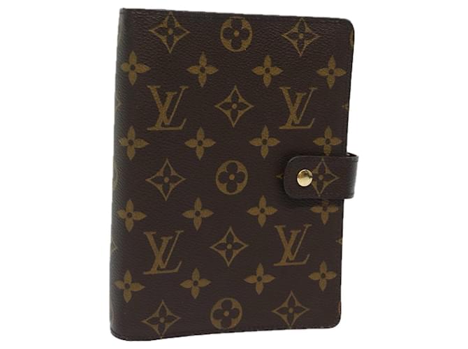 LOUIS VUITTON Monogram Agenda MM Day Planner Cover R20105 LV Auth ac3075 Cloth  ref.1430620