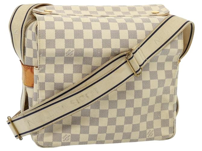 LOUIS VUITTON Damier Azur Naviglio Shoulder Bag N51189 LV Auth 74285  ref.1430638