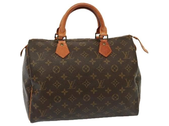 LOUIS VUITTON Bolsa de Mão Monogram Speedy 30 M41526 LV Auth mr220 Monograma Lona  ref.1430641