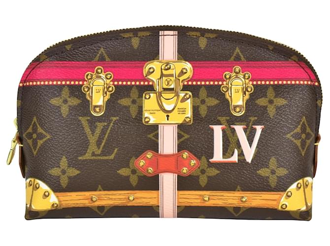 Louis Vuitton Cosmetic pouch Toile Marron  ref.1430832