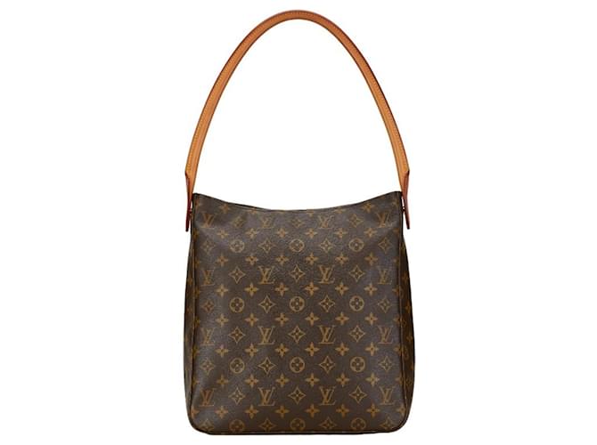 Louis Vuitton Looping GM Marrone Tela  ref.1430908