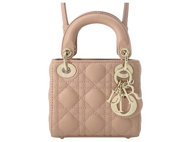 Dior Lady Dior Pink Leather  ref.1430960