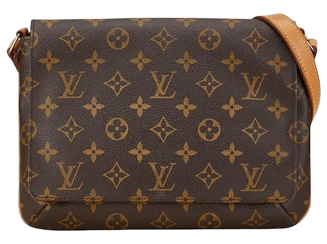 Louis Vuitton Musette Tango Marrone Tela  ref.1431036