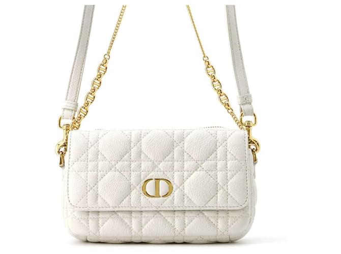 Dior CARO Bianco Pelle  ref.1431070