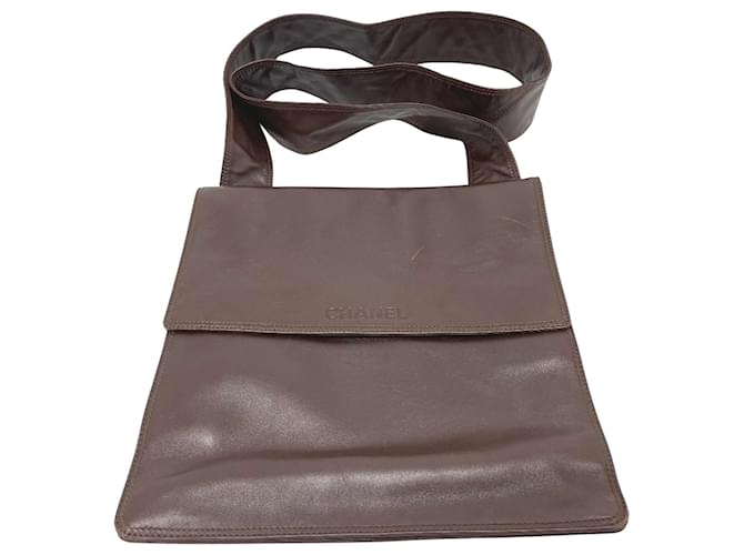 Timeless Chanel Shoulder bag Brown Leather  ref.1431173