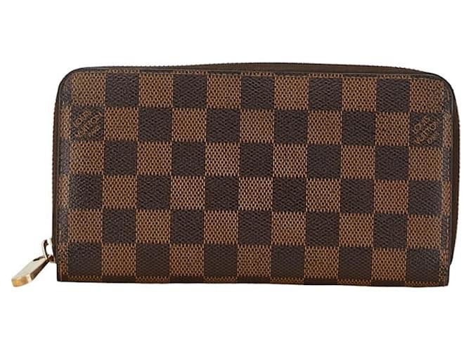 Carteira Zippy Louis Vuitton Marrom Couro  ref.1431273