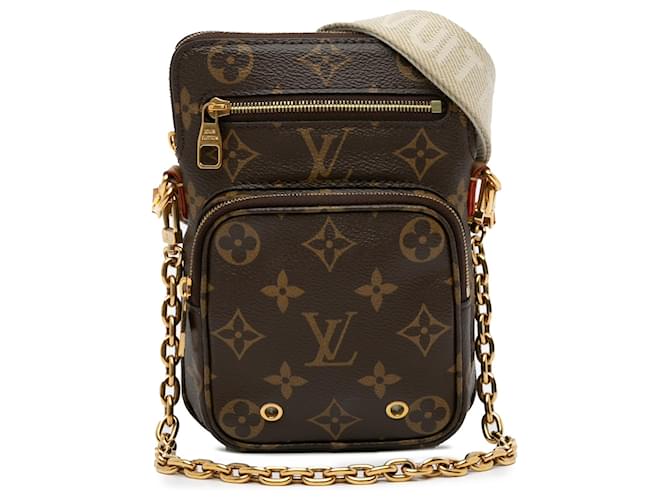 Funda de teléfono utilitaria Monograma marrón Louis Vuitton Castaño Lienzo  ref.1431722