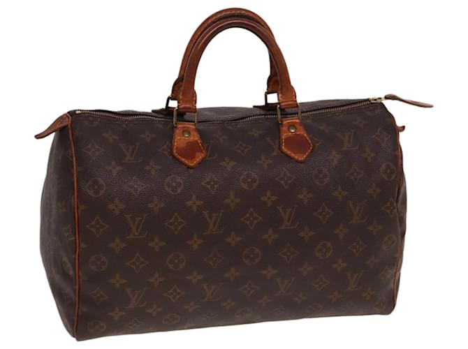 LOUIS VUITTON Bolsa de Mão Monogram Speedy 35 M41524 LV Auth 78735 Monograma Lona  ref.1431769