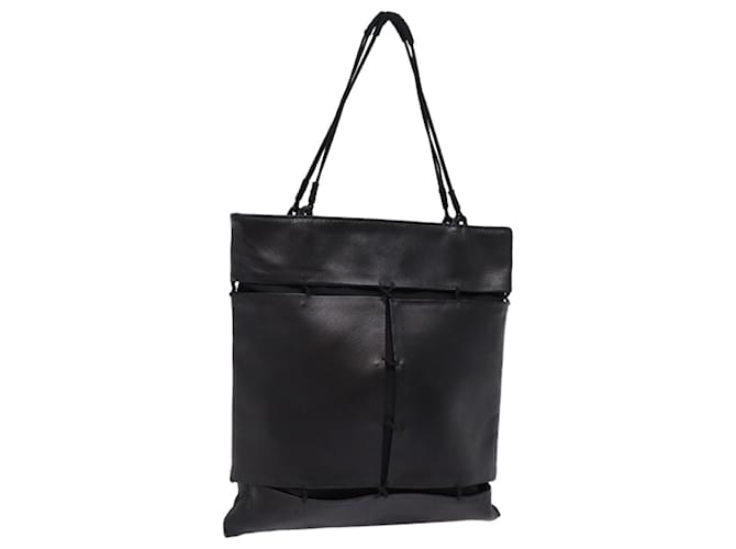 PRADA Bolsa de mão de couro preto Auth 78465  ref.1431781