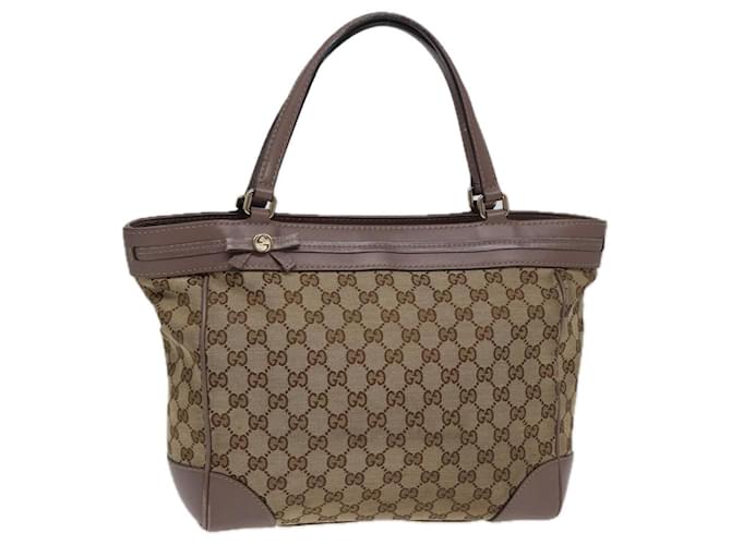 Borsa tote in tela GG Gucci beige 257061 Auth ac3097  ref.1431796