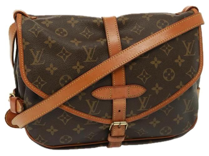 LOUIS VUITTON Borsa a Spalla Monogram Saumur 35 M42254 LV Auth 74819 Monogramma Tela  ref.1431811