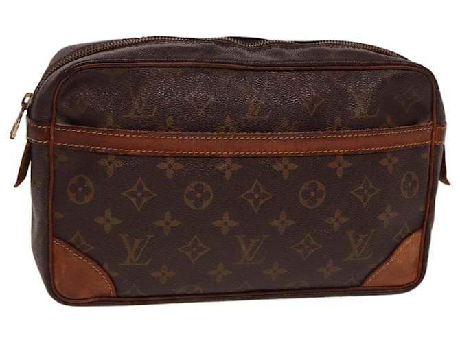 LOUIS VUITTON Monogram Compiegne 28 Clutch Bag M51845 LV Auth 78672 Cloth  ref.1431813