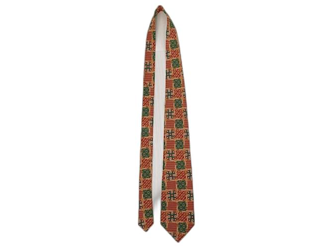 Vintage Gianni Versace Christmas tie Multiple colors Silk  ref.1432066