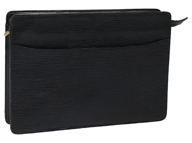 LOUIS VUITTON Epi Pochette Homme Clutch Bag Black Noir M52522 LV Auth 77981 Leather  ref.1432144