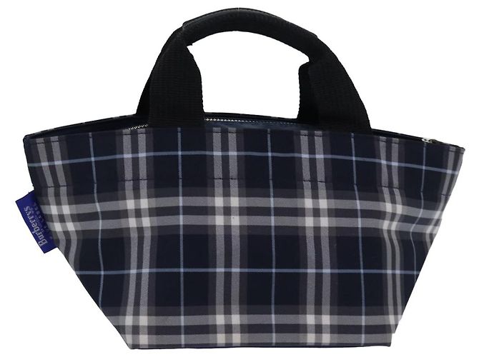 Autre Marque Sac à main en nylon Burberrys Nova Check Blue Label Auth yk13111 Bleu Marine