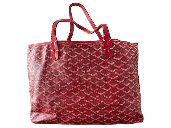 Goyard Vermelho Goyardine Saint Louis PM Couro  ref.1432257