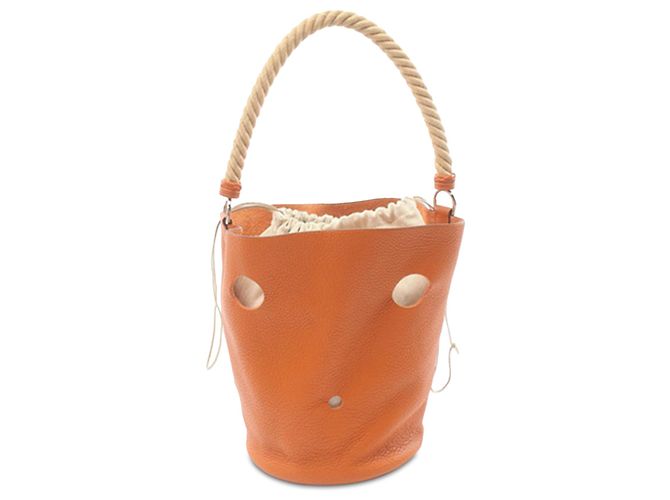 Hermès Naranja Taurillon Clemence Mangeoire MM
