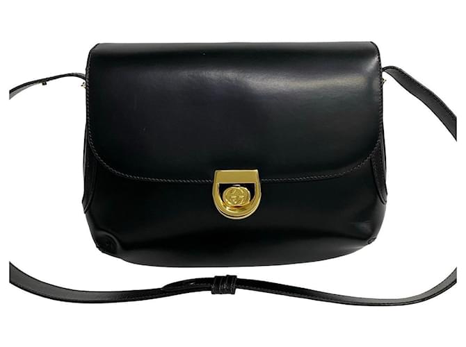 Gucci Leather Crossbody Bag  Leather Crossbody Bag in Very Good Condition Black  ref.1432533