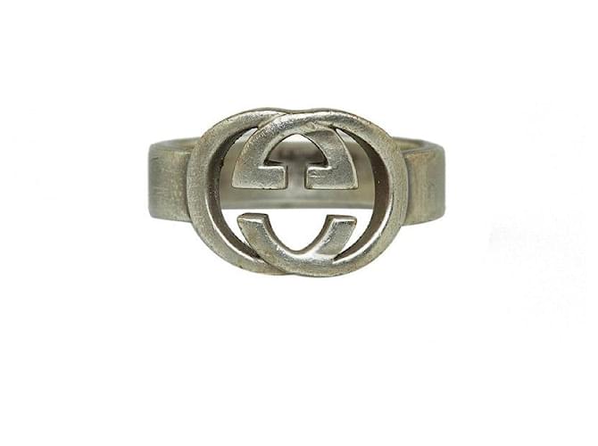 Bague en argent SV925 Gucci Interlocking G en bon état Métal Argenté  ref.1432556