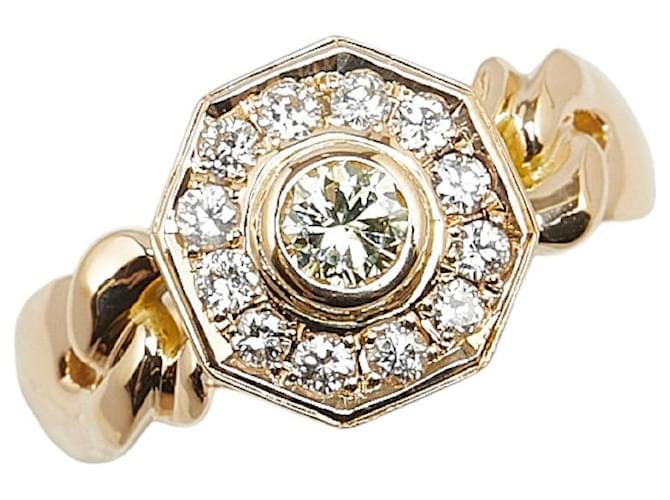 & Other Stories K18YG Yellow Gold Diamond Ring 7.5 in Great Condition Golden Metal  ref.1432624