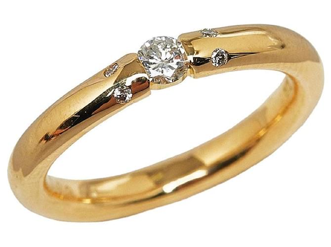 & Other Stories K18YG Yellow Gold Diamond Ring 0.10ct 0.03ct Size 6.5 in Excellent Condition Golden Metal  ref.1432653