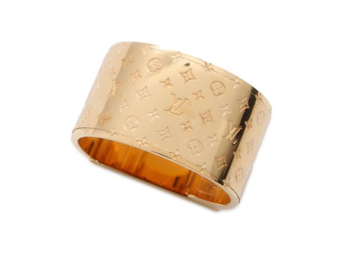 Broche Anel de Cachecol Nanogram Louis Vuitton M00226 Dourado