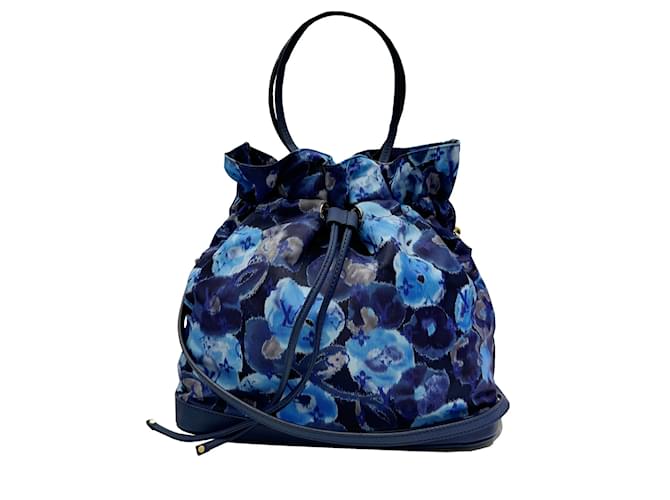 Sac tote Louis Vuitton Noefull MM Monogram Ikat Flower en Grand Blue Cuir Nylon Bleu  ref.1432769